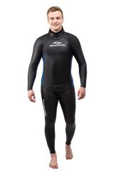 Гидрокостюм Фридайвинг мужской 1,5мм голый/ультраспан черно-синий Гидрокостюм Фридайвинг мужской 1,5мм голый/ультраспан черно-синий